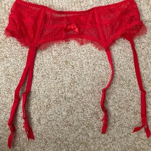 Victoria Secret sexy red lace garter